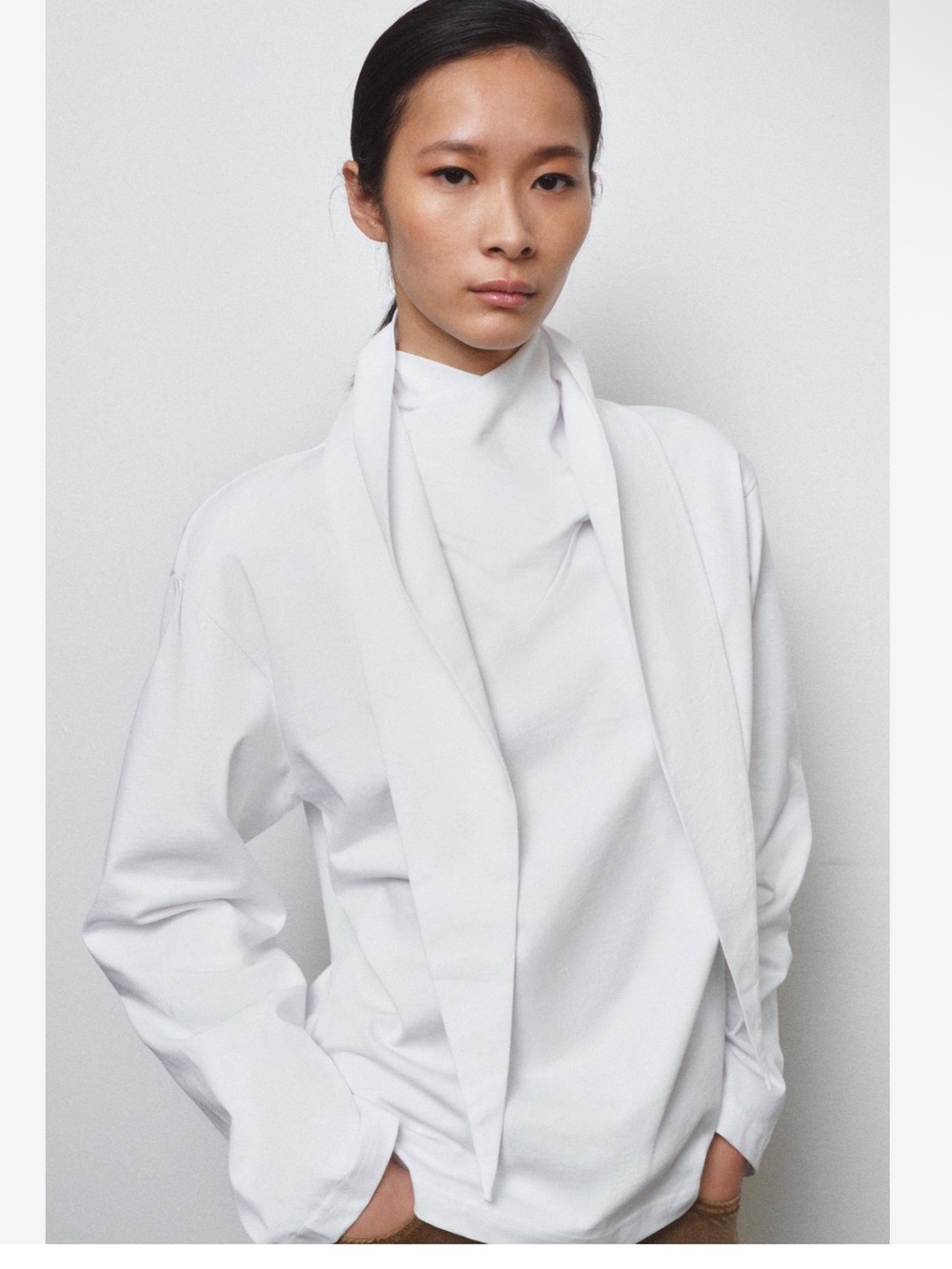 ZARA T-SHIRT WITH TIES